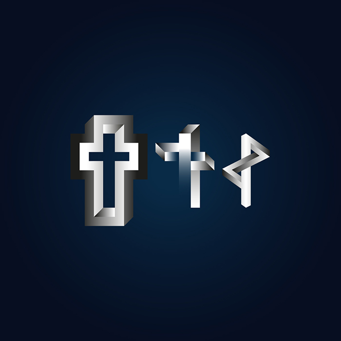 Crosses, Chino Moreno, Shaun Lopez, logo, escher